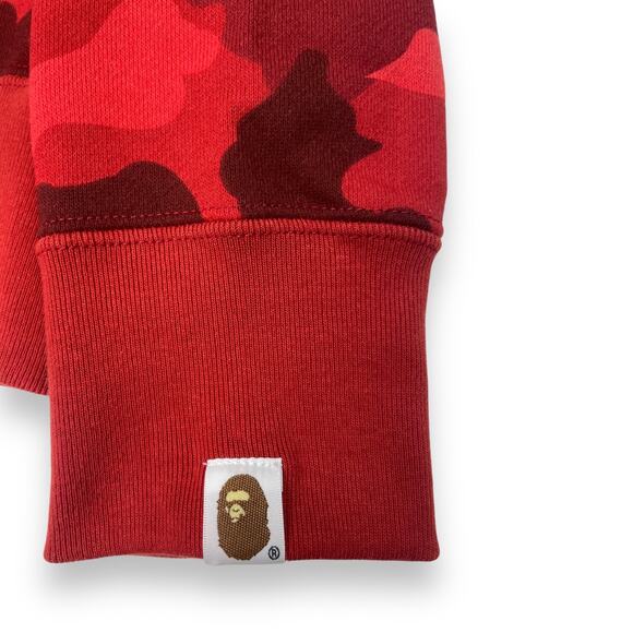 BAPE Color Camo Double Shark Full Zip Red Size S - Picture 9 of 12